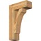 Ekena Millwork Legacy Block Rough Sawn Bracket w/ Offset Brace, Western Red Cedar, 8"W x 22"D x 34"H BKT0806X22X34LEC05RWR - alternate 1